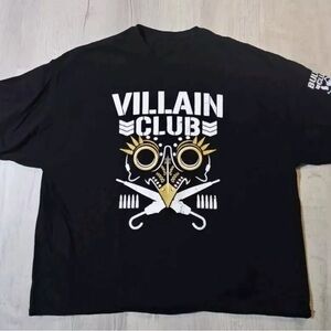 Villain Club Gold T Shirt Marty Scurll Bullet Club WWE Size Medium Wrestling Tee